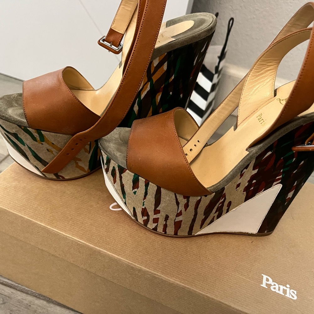 Christian Louboutin Tromploia Wedge Sandals